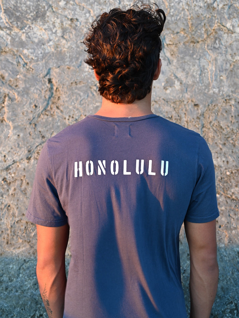 JTR "Honolulu" Organic Raw Pocket T-Shirt  - Dark Navy Blue / OCN Culture