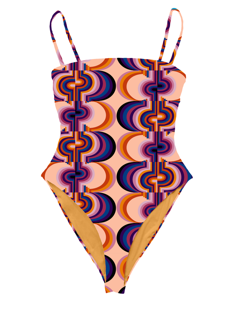 Good Vibrations One-Piece Swim Suit  - Kambric Goods