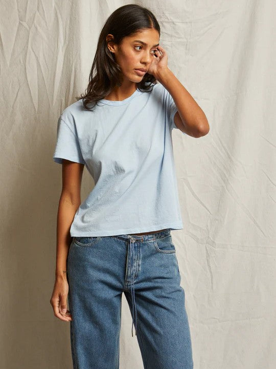 Harley Tee- Sky Blue - Perfect White Tee