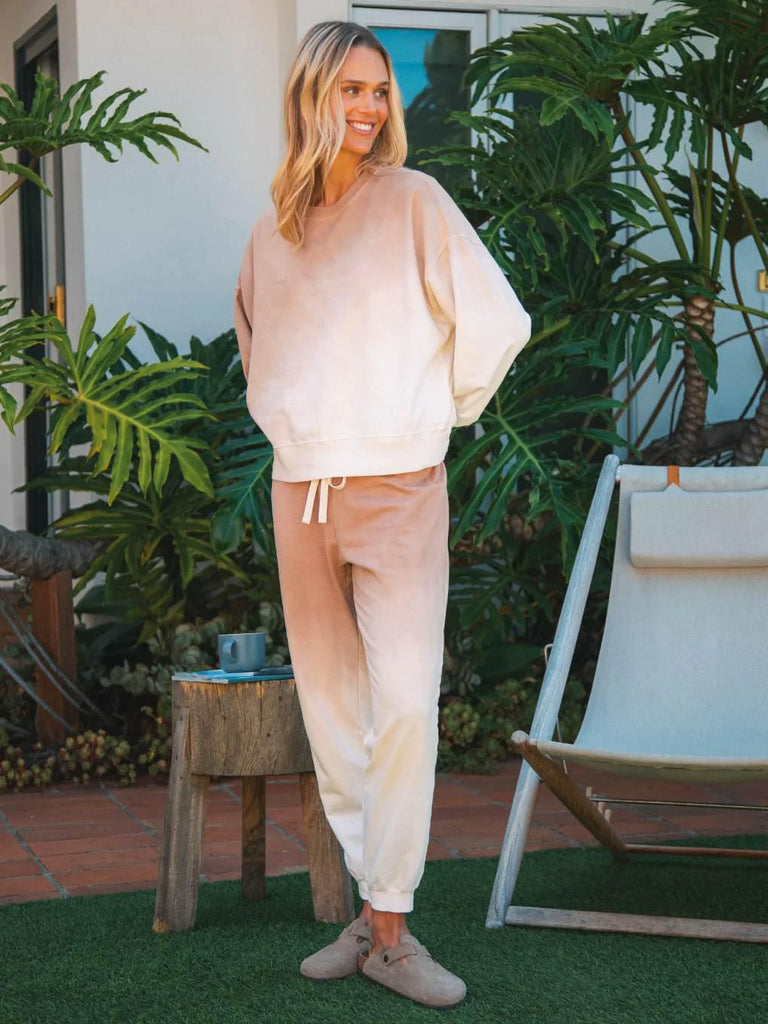 Sunny Jogger Sweatpants - Ombré Latte -  by Electric Rose