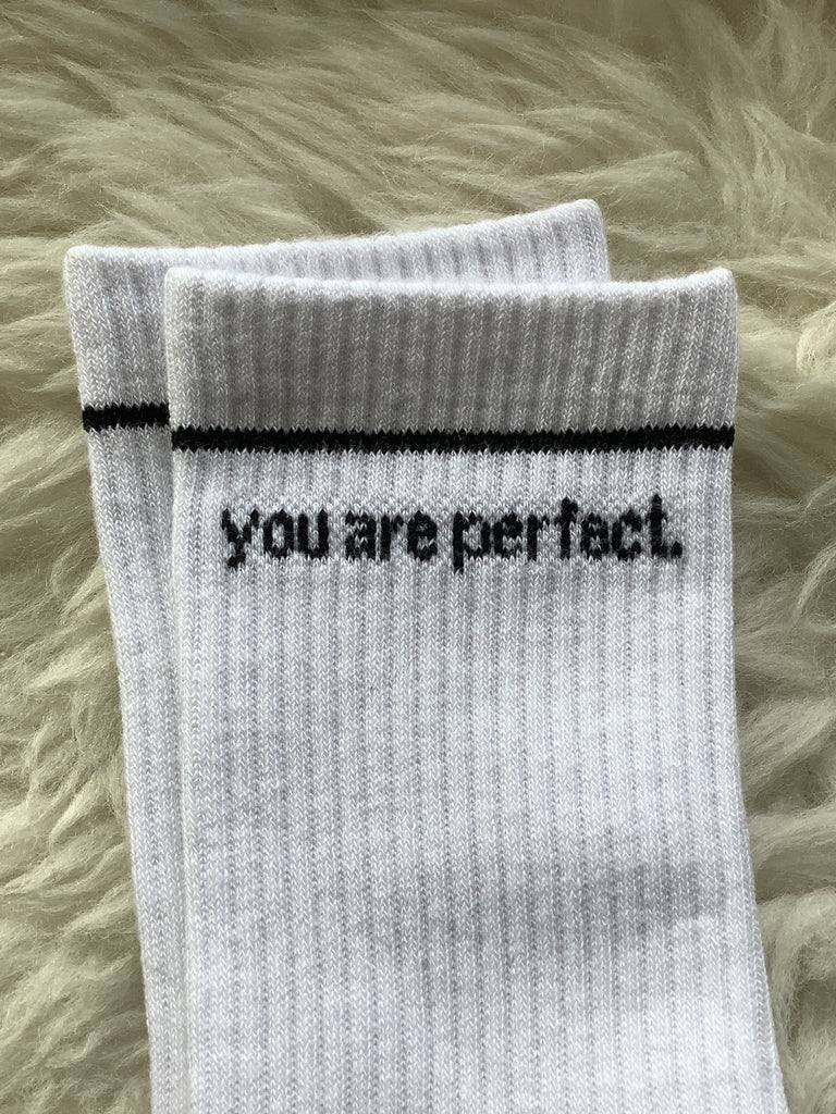 You are Perfect Socks - Perfect White Tee