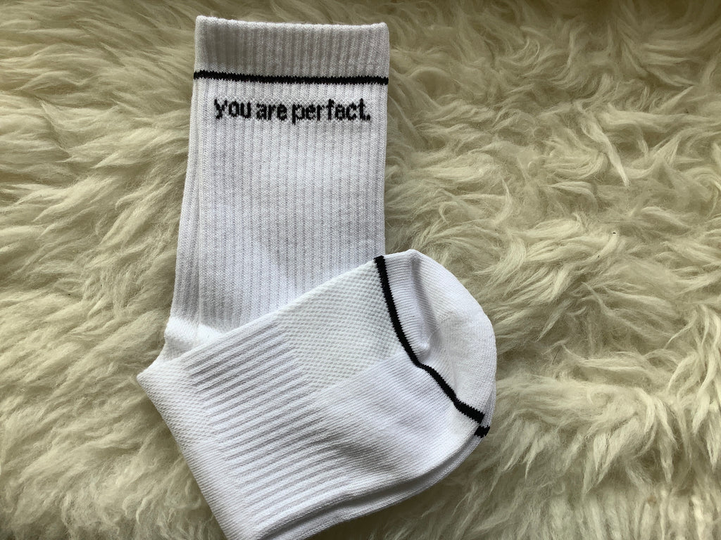 You are Perfect Socks - Perfect White Tee