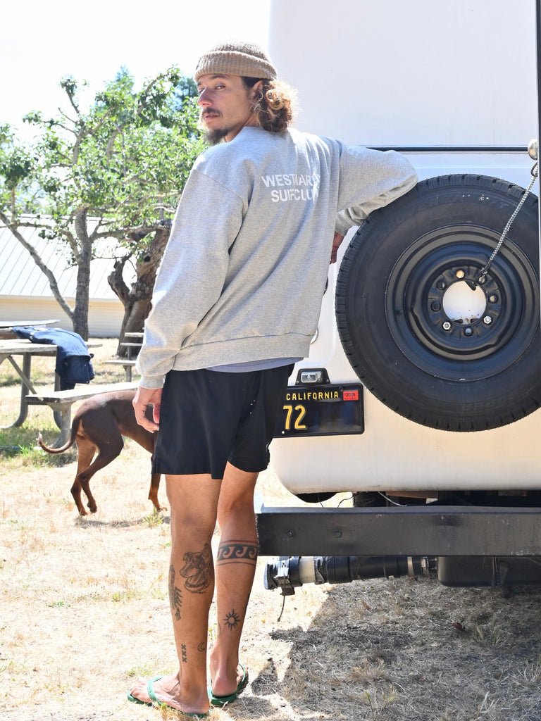 WEST MARIN SURF CLUB / Heavy Crewneck Sweatshirt - Heather Gray  / OCN Culture