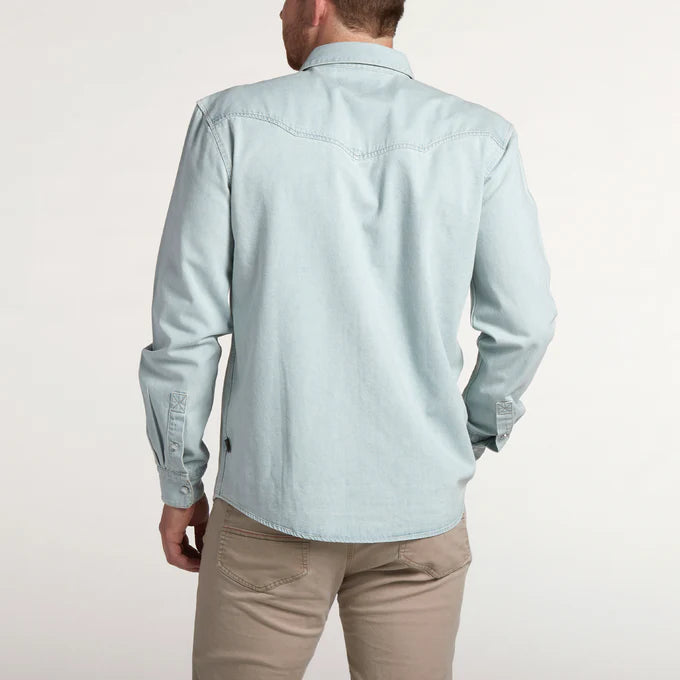 Dust Up Denim Snapshirt- Light Blue Wash / Howler Bros