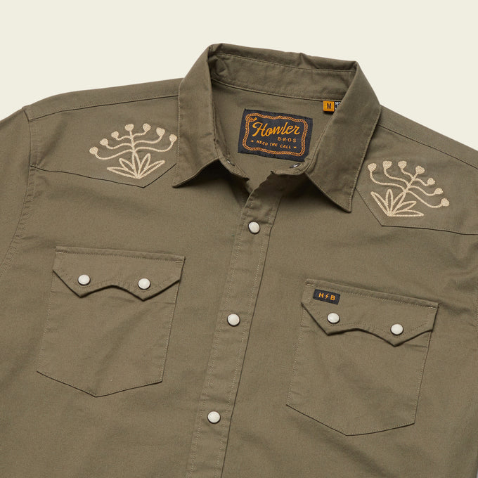 Crosscut Deluxe Snapshirt - Ocahui Green / Howler Bros