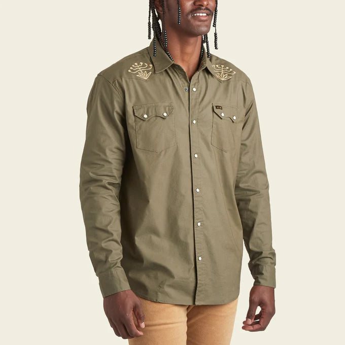 Crosscut Deluxe Snapshirt - Ocahui Green / Howler Bros