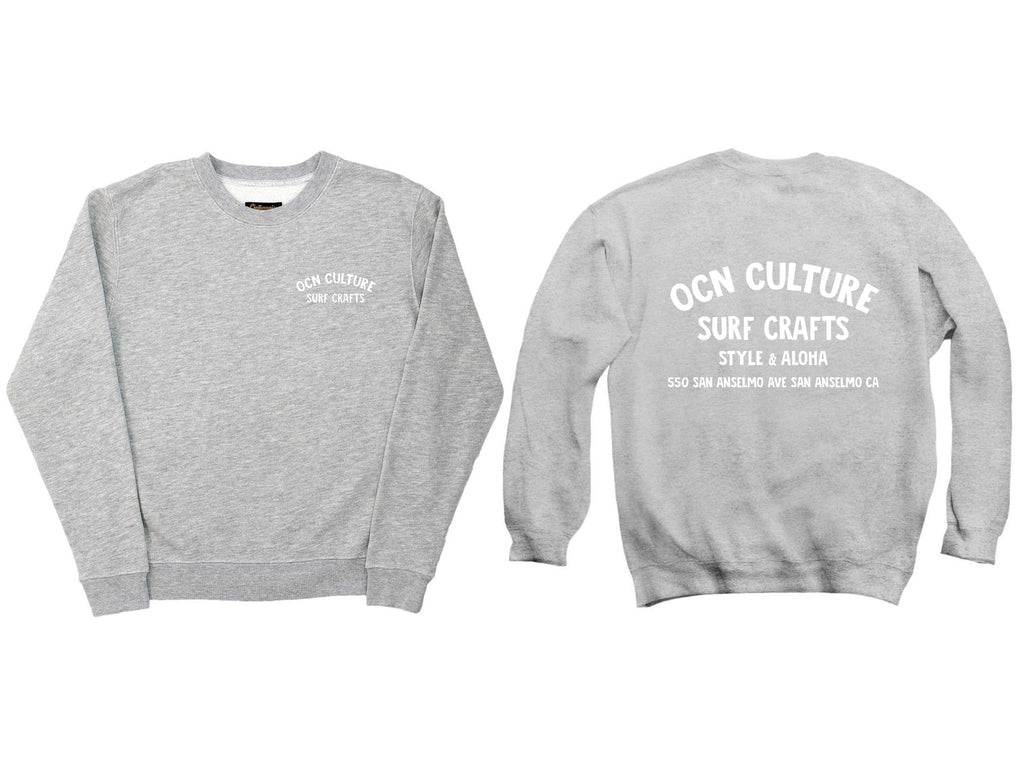 (Pre Order) OCN CULTURE VINTAGE SHOP / Heavy Crewneck Sweatshirt - Heather Gray  / OCN Culture