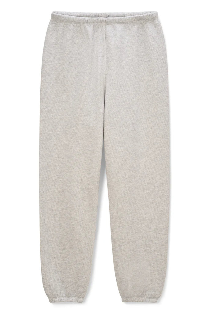 Toni French Terry Jogger Sweatpants - Heather Gray - Perfect White Tee