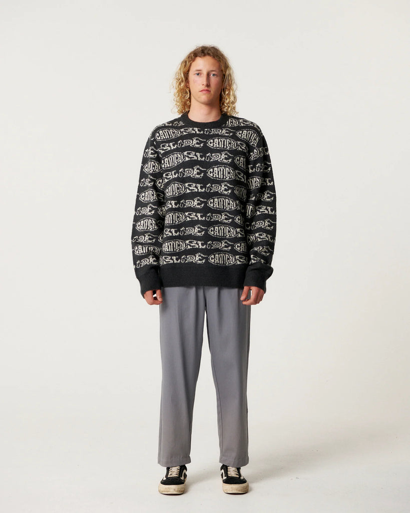 Madness Crew Knit Sweater - Black - Critical Slide