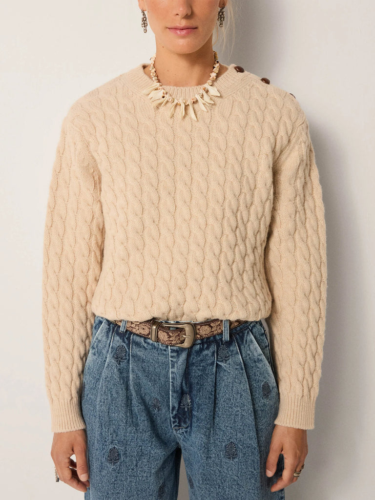 Filippa Sweater - Sabbia Beige - Maison Hotel