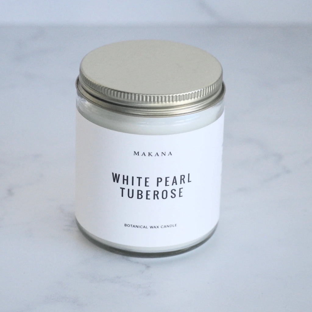 White Pearl Tuberose - Modern Apothecary Jar Candle - Makana