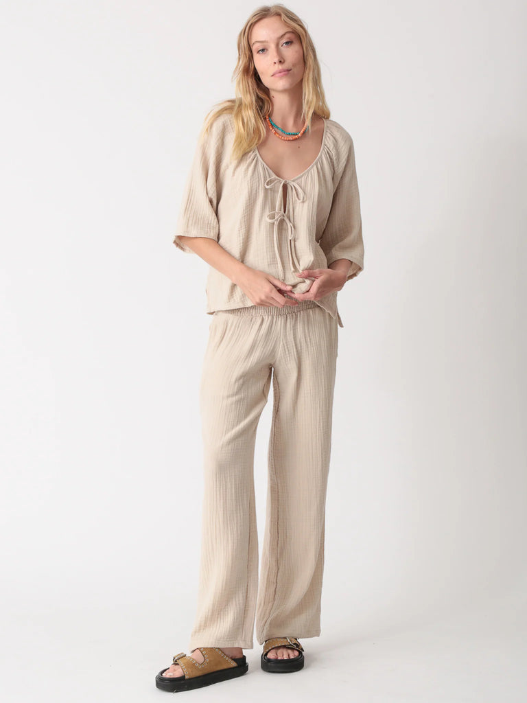 Beach Gauze Pant - Stone - by Electric & Rose