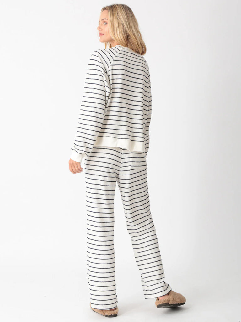 Ronan Pullover - Ivory / Indigo Stripe - by Electric Rose