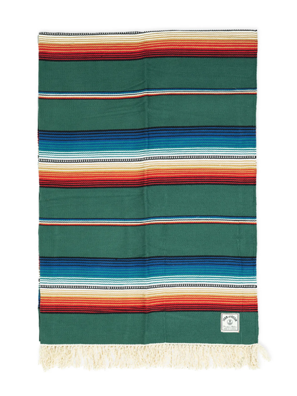 Del Sol Blanket - Green / Red / Aqua - Iron & Resin