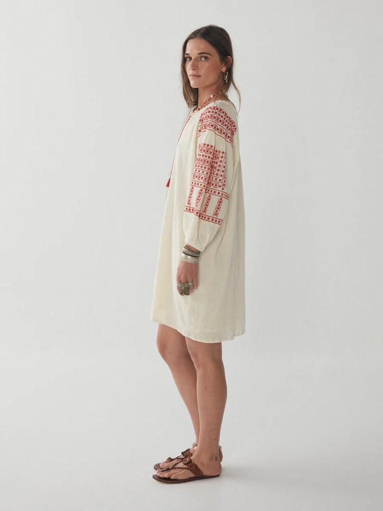 Guadalupe Tunic Dress - Oaxaca Rojo - by Maison Hotel