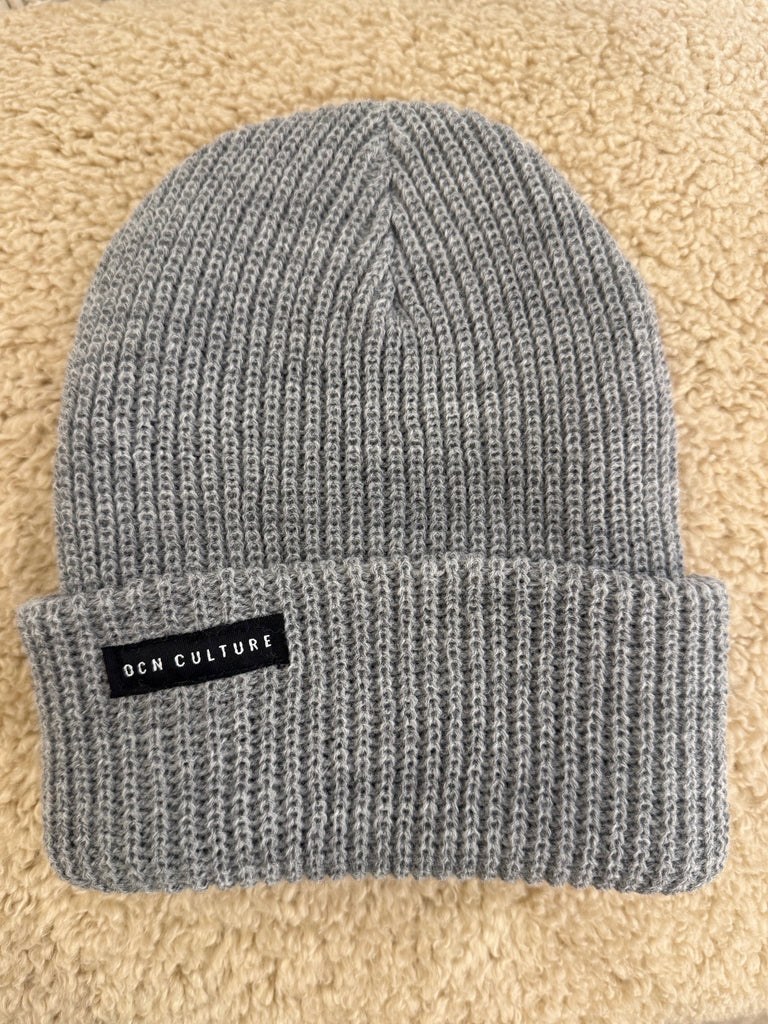 OCN Rolled Cuff Beanie - Heather Gray