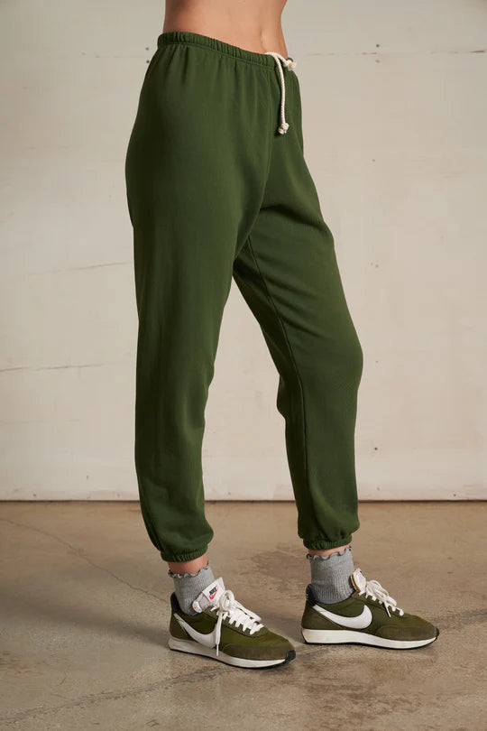 Johnny french terry sweatpants - Vintage Black - Perfect White Tee