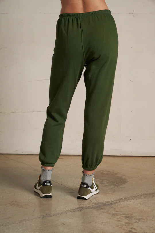 Johnny french terry sweatpants - Vintage Black - Perfect White Tee