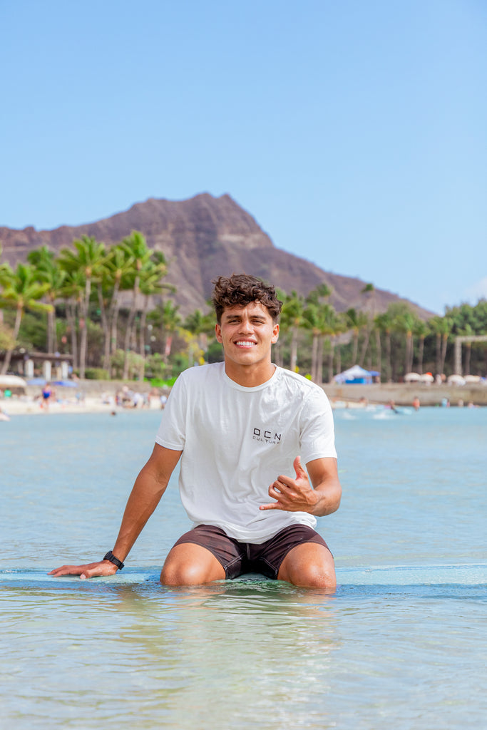 JTR “Hawaii” Organic T-Shirt  - White / OCN Culture