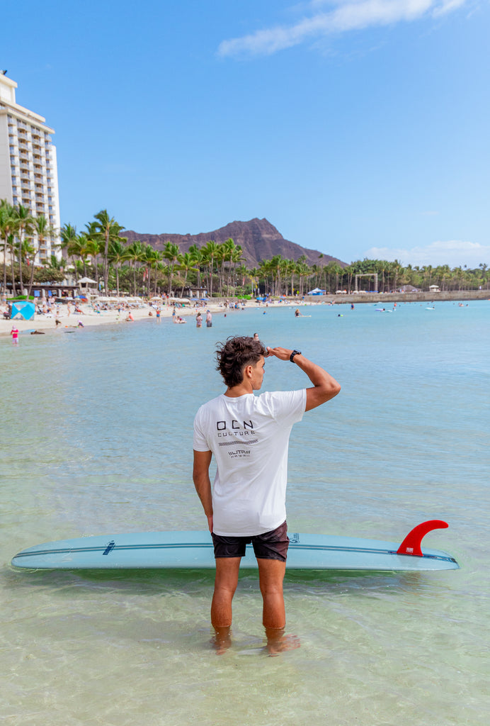 JTR “Hawaii” Organic T-Shirt  - White / OCN Culture