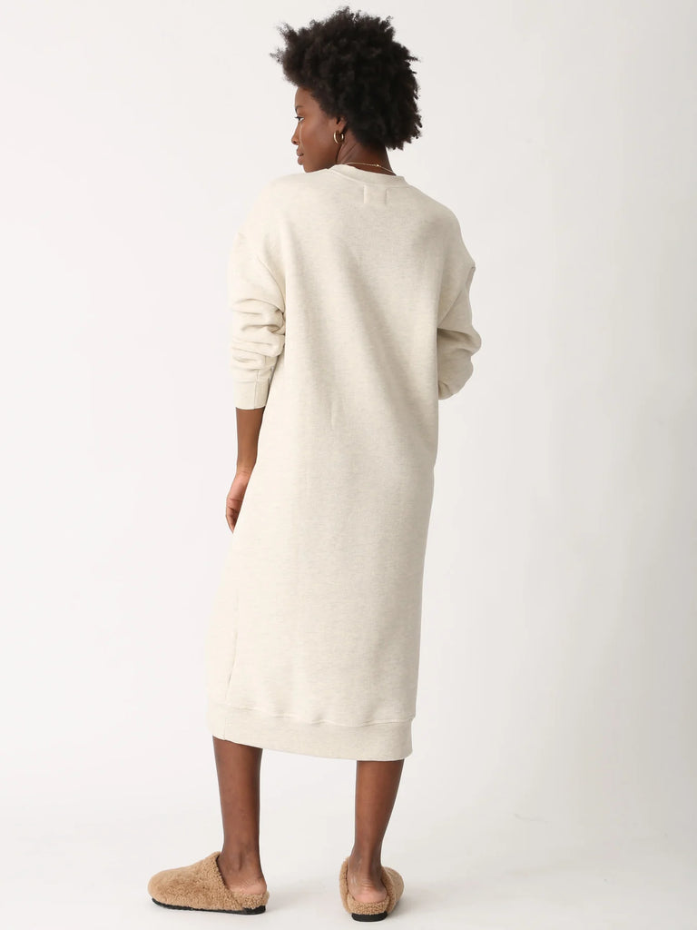 Sawyer Sweatshirt Dress - Oatmeal Heather - by Electric & Rose